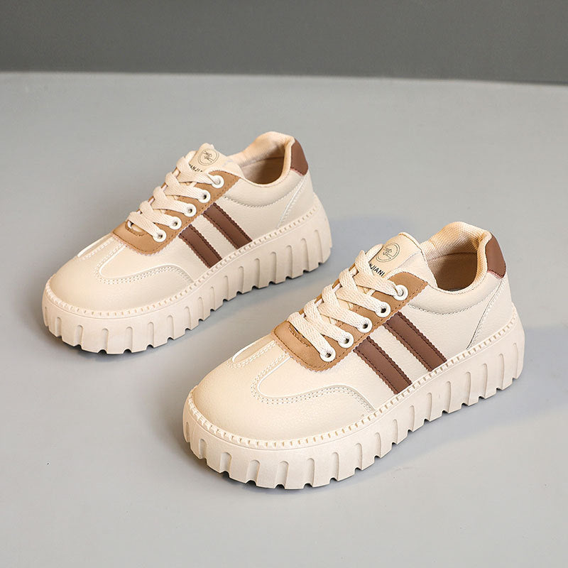 Damen Plateau Sneakers mit modischer Profilsohle und atmungsaktiver Obermaterialstruktur EB