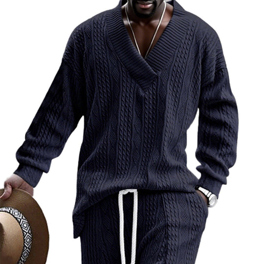 Herren Strickpullover mit modernem V-Ausschnitt und lässigem Design EB