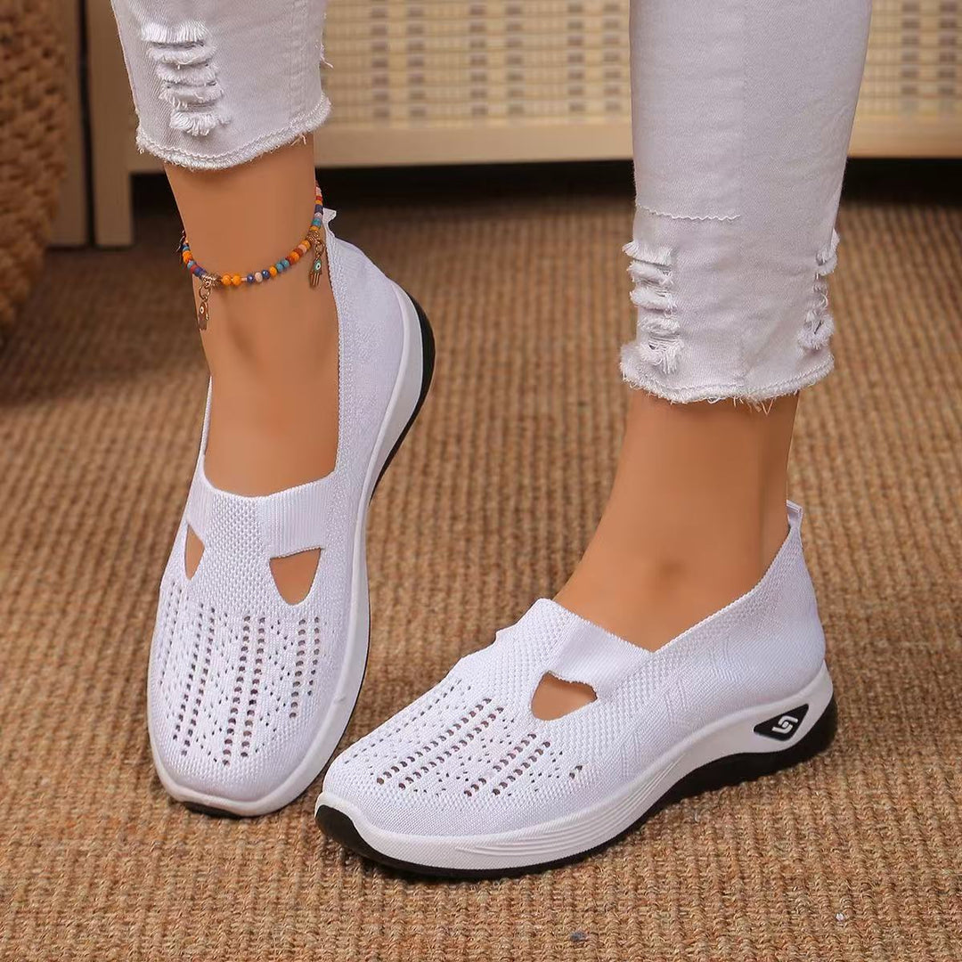 Damen Slip-On Sportschuhe mit luftdurchlässigem Netzdesign EB