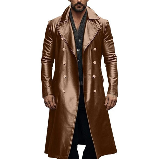 Herren eleganter übergroßer Trenchcoat aus hochwertigem Material EB
