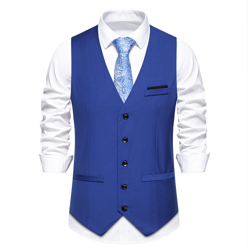 Herren elegante Anzugweste mit feiner Struktur und hochwertigem Material EB