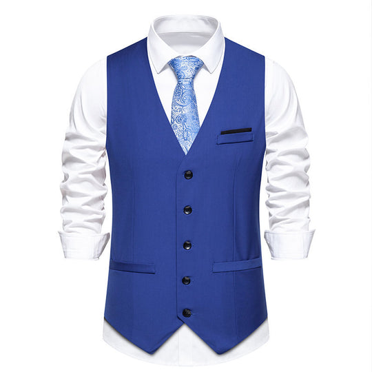 Herren elegante Anzugweste mit feiner Struktur und hochwertigem Material EB