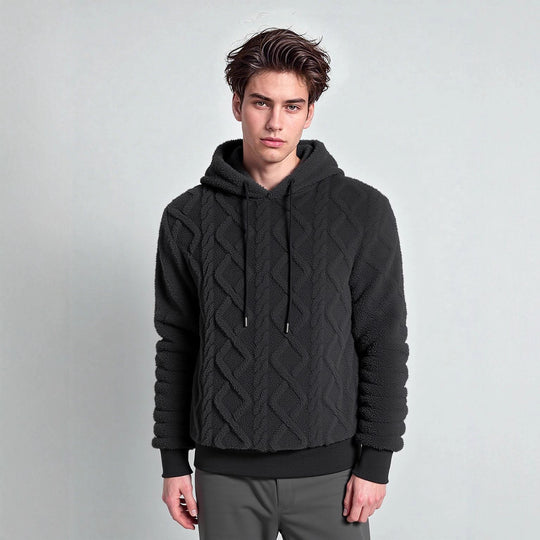 Damen Kuscheliger Fleece-Hoodie mit strukturiertem Design EB