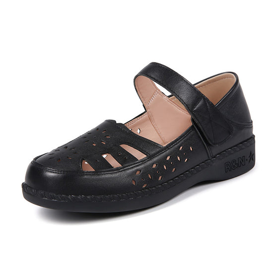 Damen Komfortable Riemchensandalen mit atmungsaktiver Oberflächenstruktur und modischem Design EB