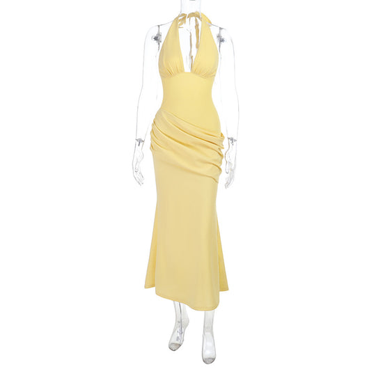 Damen figurbetontes Wickelkleid mit tiefem V-Ausschnitt und Drapierungen EB