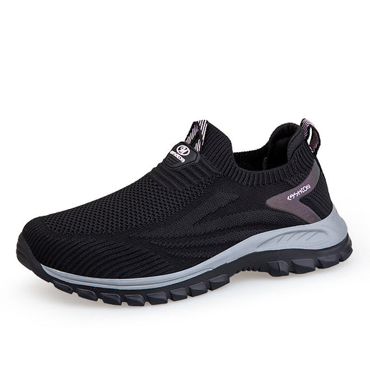 Damen Bequeme Slip-On Lauf-Sneaker mit atmungsaktivem Obermaterial EB