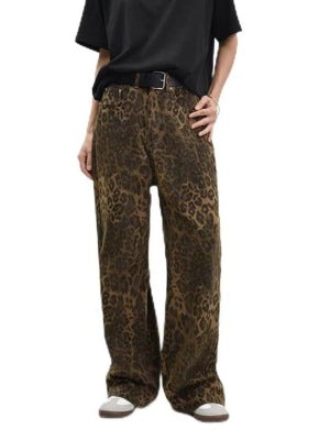 Damen weit geschnittene Haremshose im Wildleder-Look EB