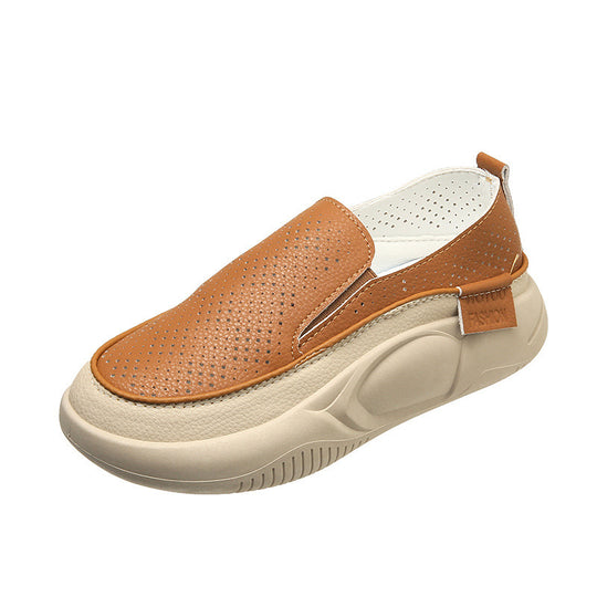 Damen Atmungsaktive Slip-On Freizeitschuhe mit perforierten Details EB