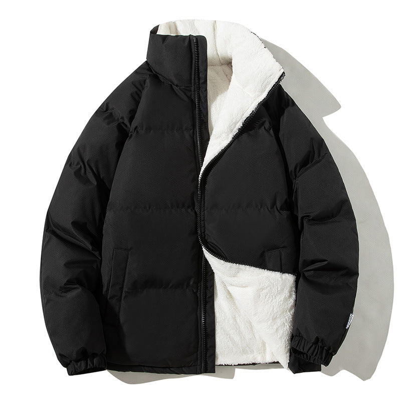 Damen gesteppte Thermo-Bomberjacke mit weichem Teddyfutter und hohem Stehkragen EB