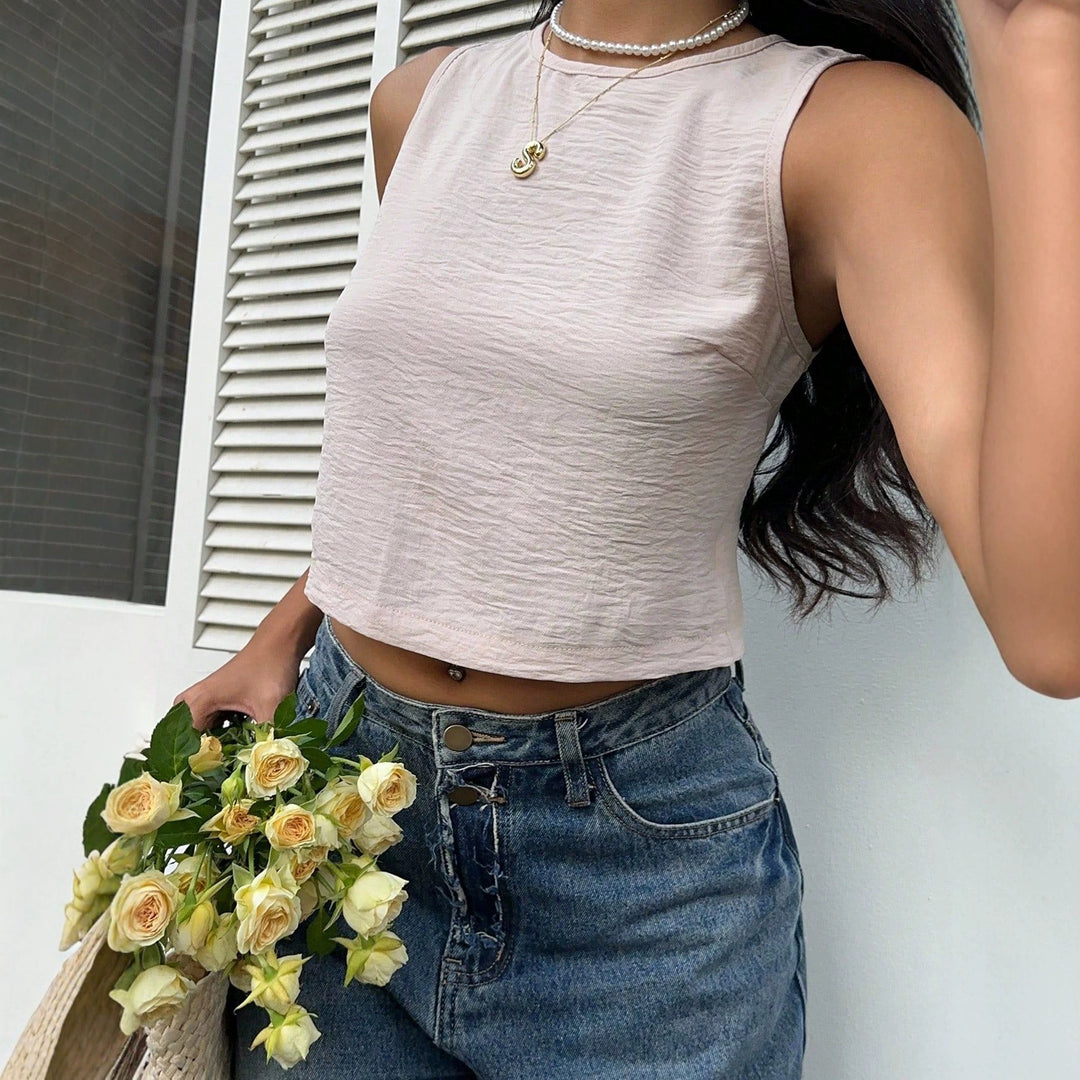 Damen Kurz-Top aus leichtem Jersey-Material mit femininer Raffung EB