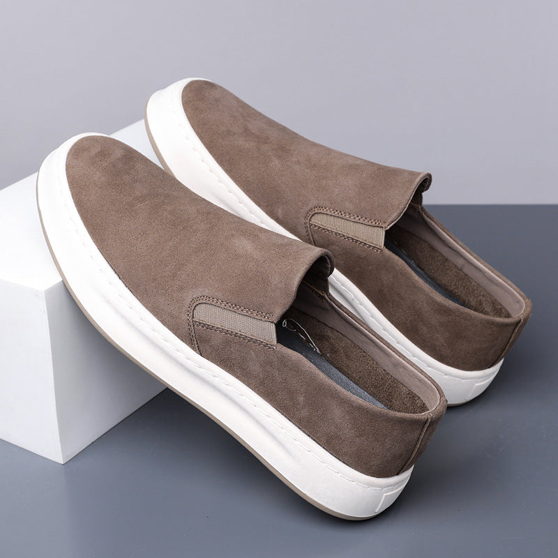 Damen Slip-On Sneakers aus hochwertigem Wildleder mit rutschfester Sohle und gepolsterter Innensohle EB