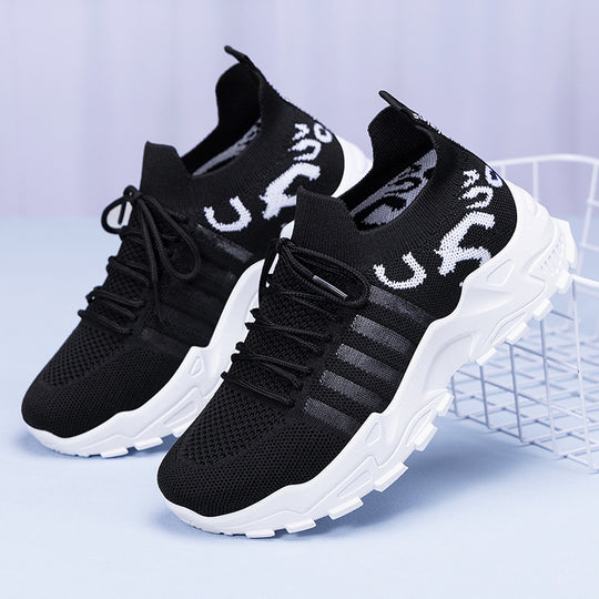 Damen Sportliche Laufsohlen Sneakers mit atmungsaktivem Obermaterial EB