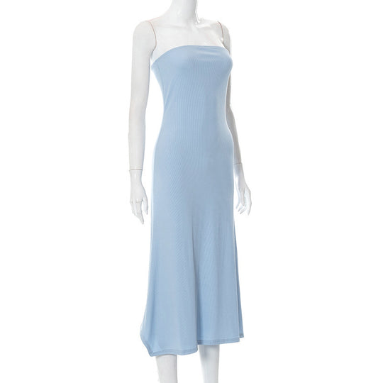 Damen Maxikleid mit schulterfreiem Design und figurschmeichelnder Passform EB