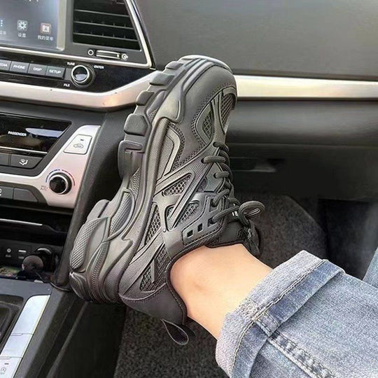 Damen Sportliche Sneakers mit atmungsaktivem Mesh-Obermaterial und rutschfester Sohle EB