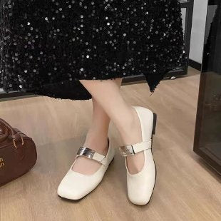 Damen Ballerinas mit modischer Riemchenverzierung EB