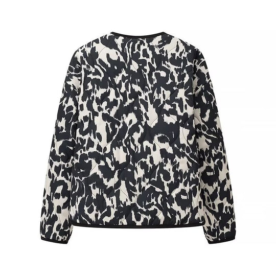 Damen Steppjacke mit modernem Muster und praktischen Taschen EB