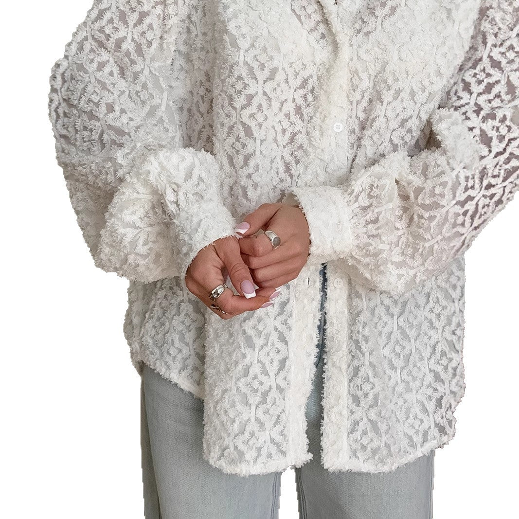 Damen Oversized Jacke mit strukturiertem Material EB