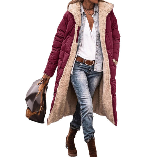 Damen kuscheliger Winterparka mit hochwertigem Teddyfutter und praktischen Taschen EB