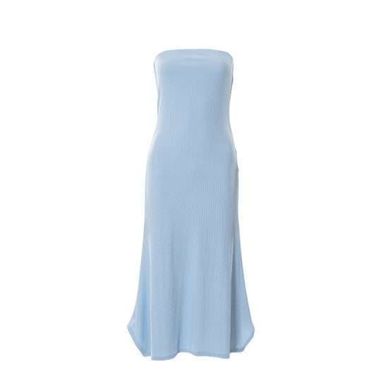 Damen Maxikleid mit schulterfreiem Design und figurschmeichelnder Passform EB
