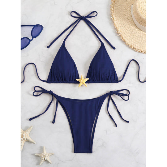 Damen Triangel-Bikini mit verspieltem Muschel-Detail EB