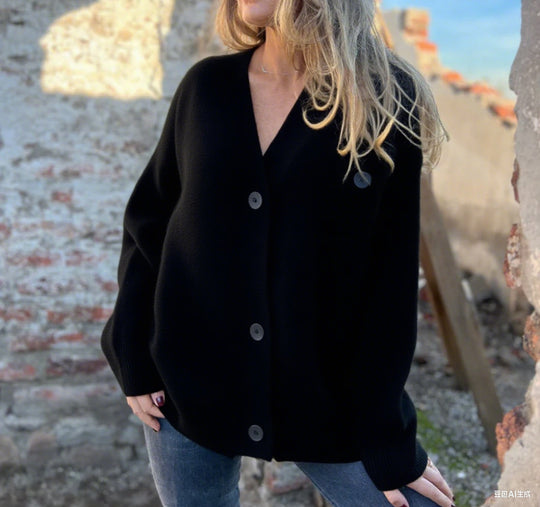 Damen Oversized Strickjacke EB