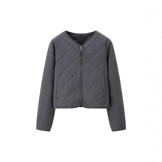Damen gesteppte Übergangsjacke mit praktischen Taschen und elegantem Stehkragen EB