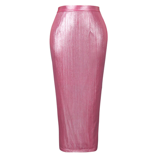 Damen Eleganter Pailletten-Midi-Rock EB