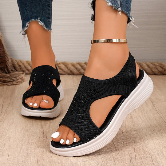 Damen Komfortable Sandalen mit Strass R&B