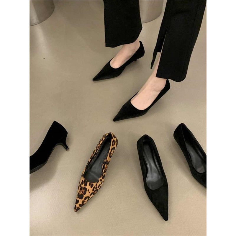 Damen modische spitze Pumps mit elegantem Absatz EB