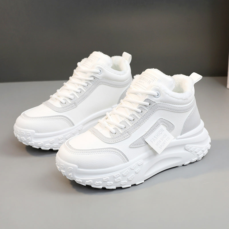Damen High-Top Sport Sneakers mit warmem Innenfutter und rutschfester Sohle EB