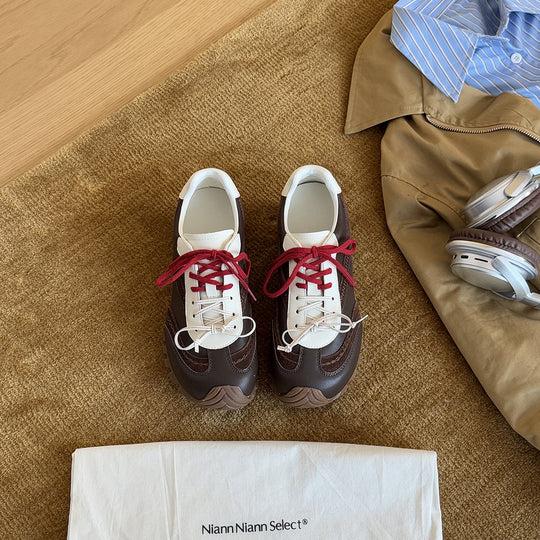 Damen modische Sneaker mit doppeltem Schnürsystem und atmungsaktiver Sohle EB