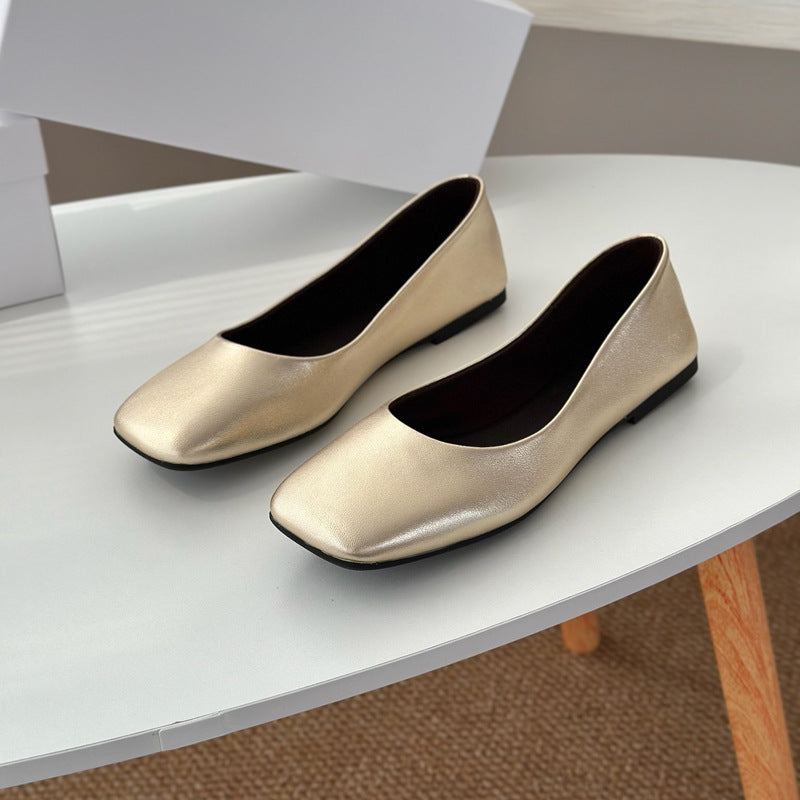 Damen Ballerinas mit elegantem Quadrat-Fußbett EB