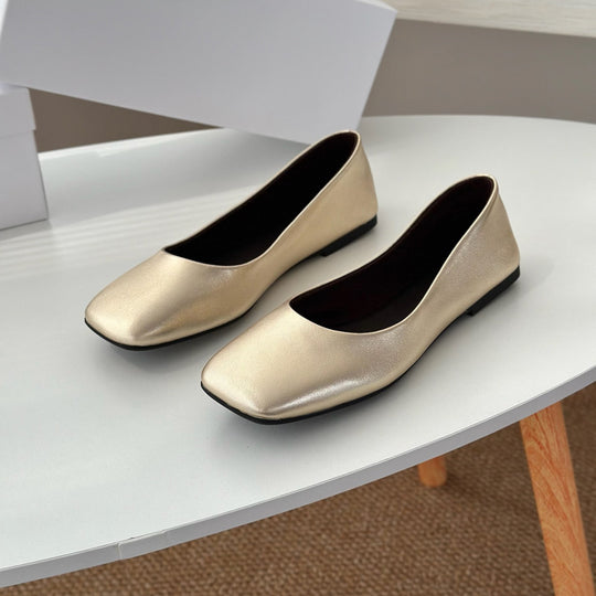 Damen Ballerinas mit elegantem Quadrat-Fußbett EB