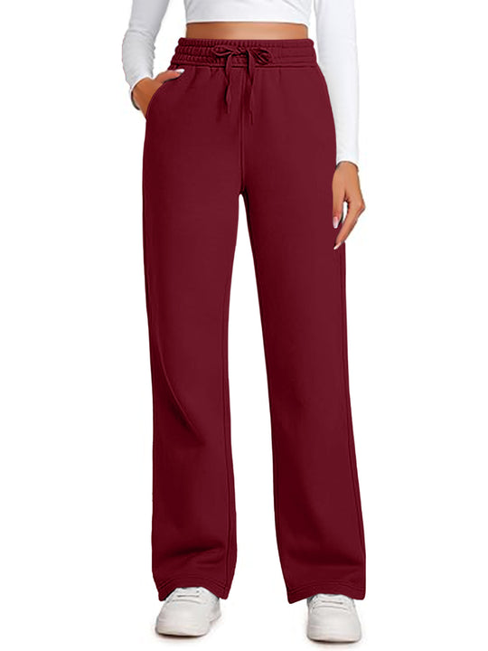 Damen Lässige Freizeithose mit weitem Schnitt und elastischem Bund EB