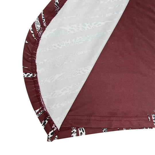 Damen modisches Oberteil mit dekorativem Knotendetail und Animal-Print EB