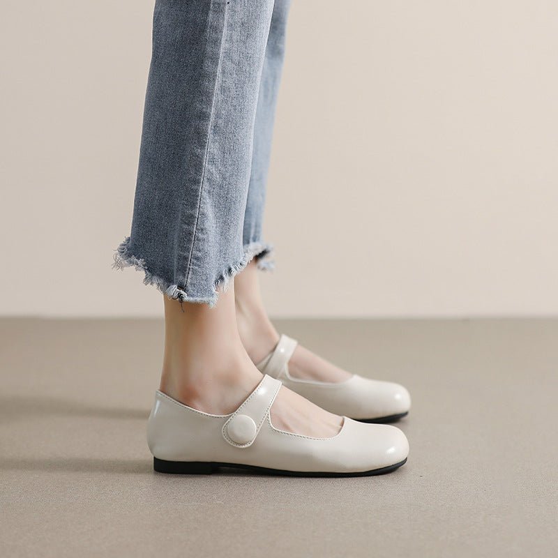 Damen Ballerinas mit verstellbarem Riemen und bequemem Fußbett EB