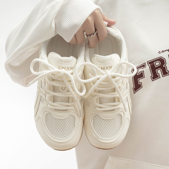 Damen Sportliche Sneakers mit atmungsaktiver Mesh-Oberfläche und rutschfester Sohle EB