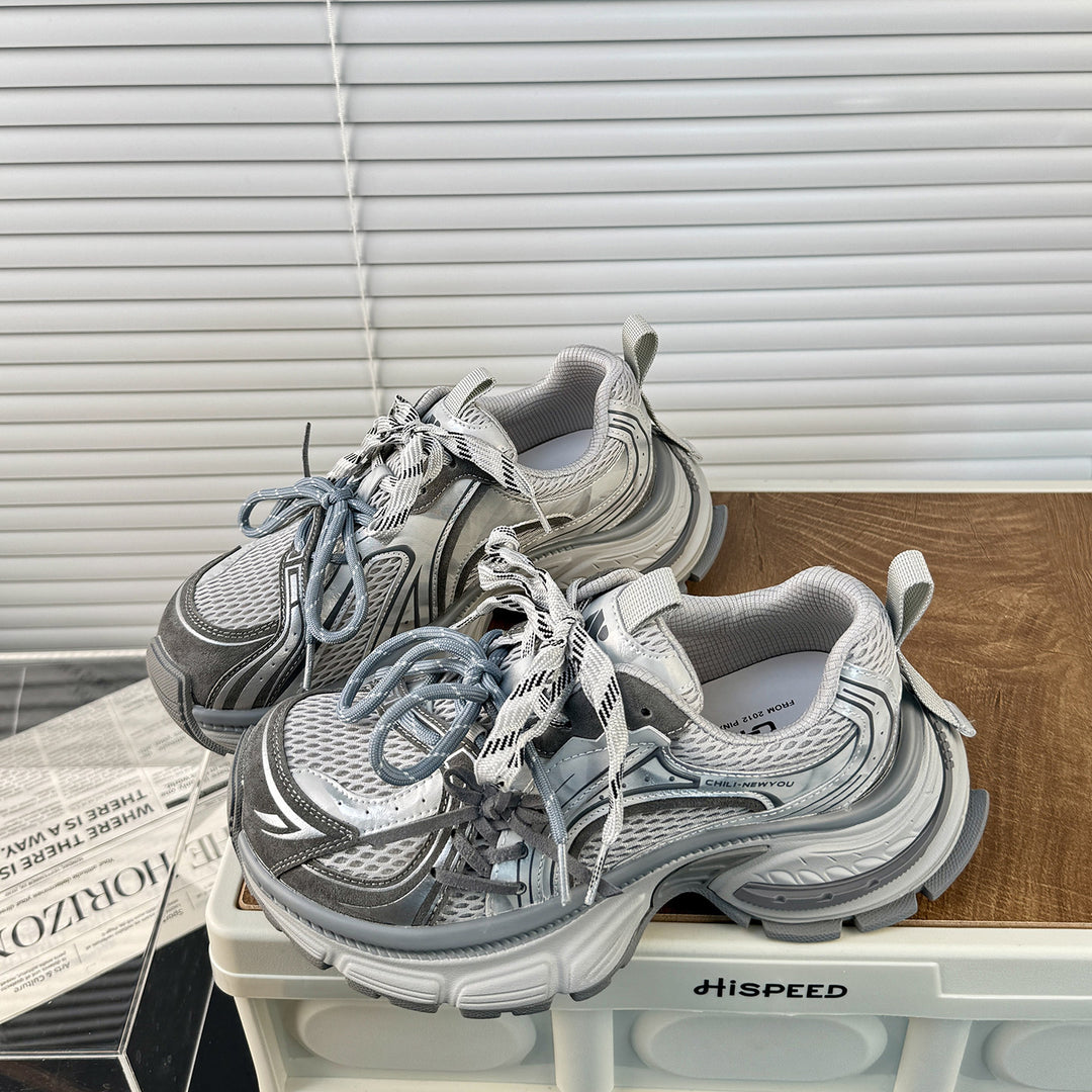 Damen Sportliche Laufschuhe mit atmungsaktiver Mesh-Oberfläche und dämpfender Sohle EB