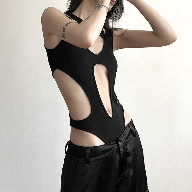 Damen sportlicher Cut-Out Badeanzug EB
