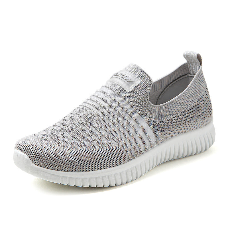 Damen Sportliche Slip-On Sneakers mit atmungsaktivem Obermaterial EB