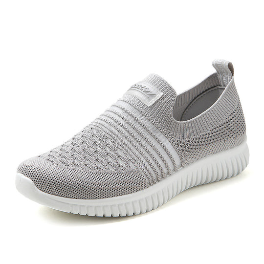 Damen Sportliche Slip-On Sneakers mit atmungsaktivem Obermaterial EB