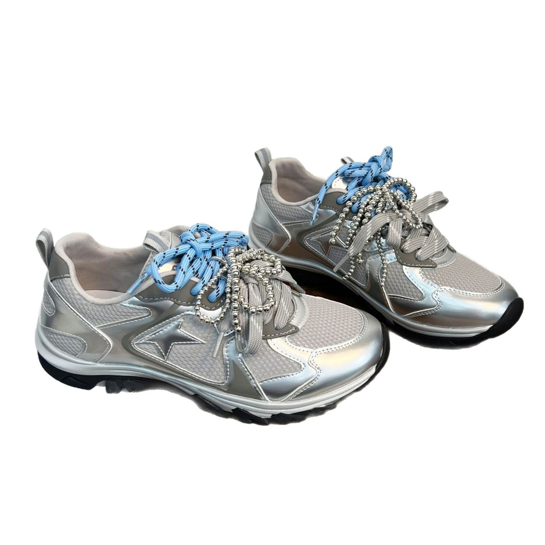 Damen Sportliche Sneakers mit einzigartiger Schnürung und modischen Akzenten EB