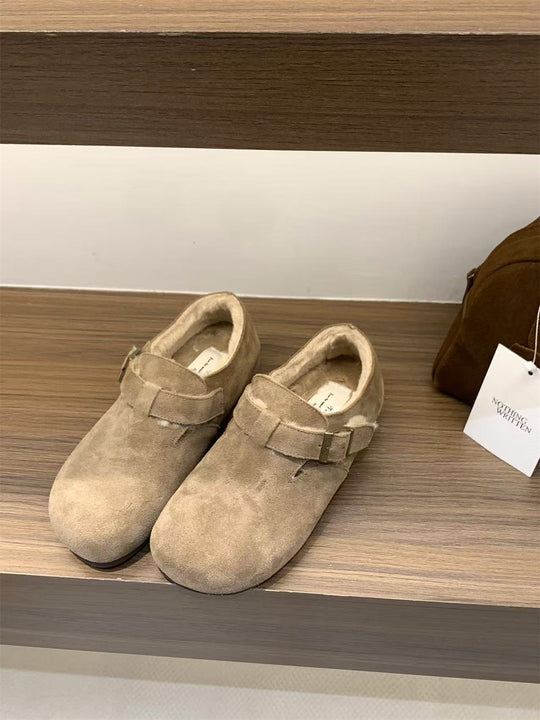 Damen Mokassins mit weichem Innenfutter und modischem Schnallenverschluss EB