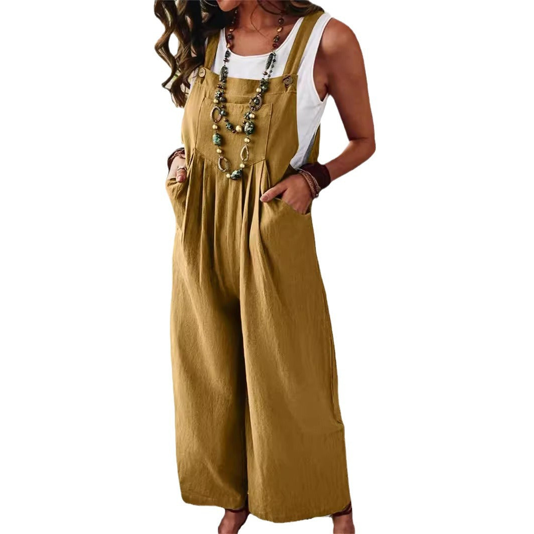 Damen Lässiger Jumpsuit mit praktischen Taschen und stilvollem Schnitt EB