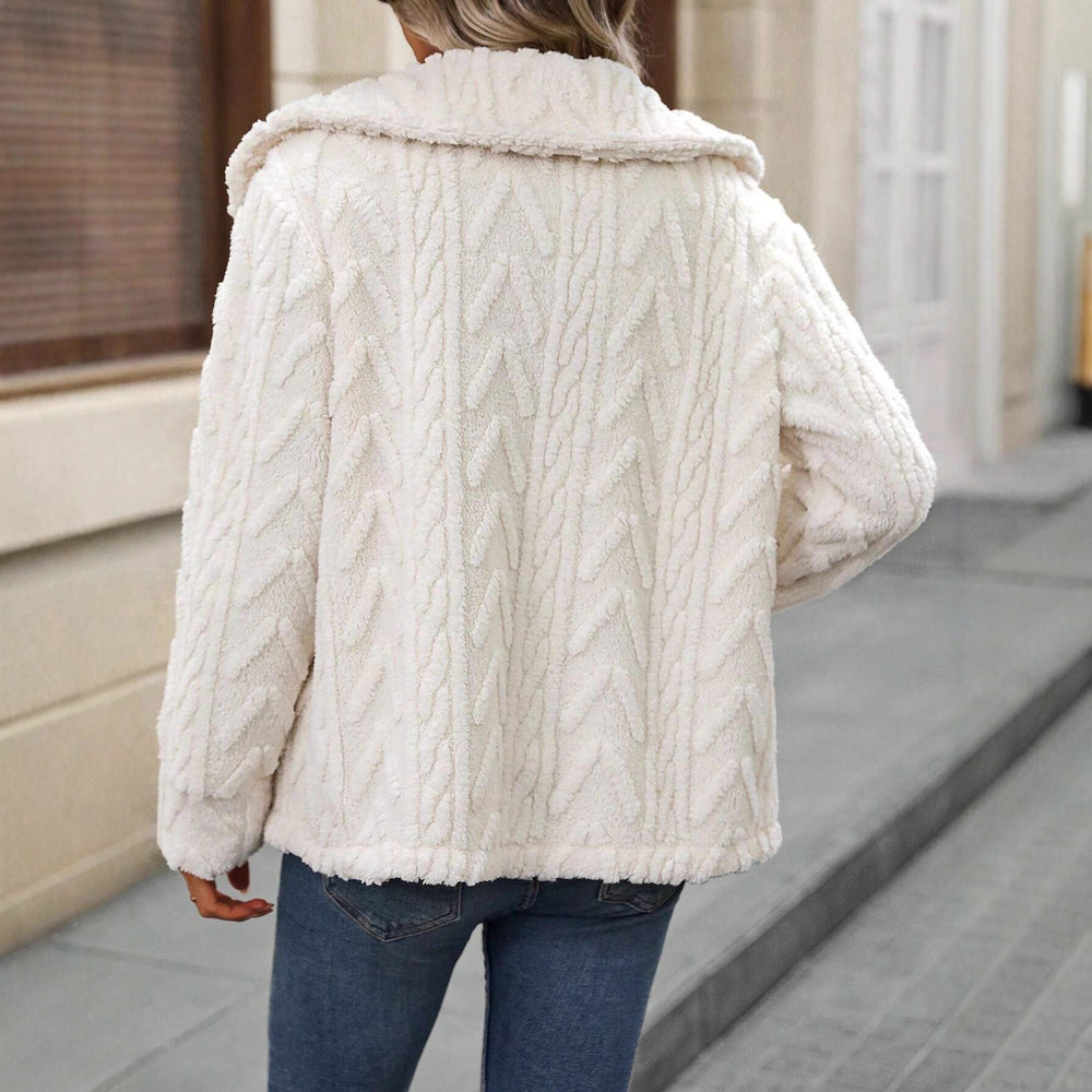 Damen kuschelige Cardigan-Jacke EB