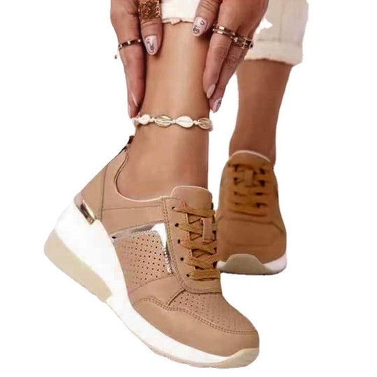 Damen modische Sneakers mit atmungsaktivem Obermaterial und stabiler Sohle EB