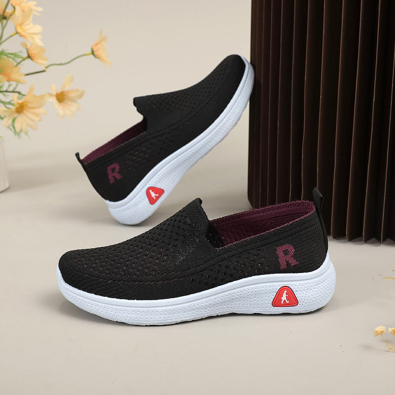 Damen Atmungsaktive Slip-On Freizeitschuhe mit rutschfester Sohle EB