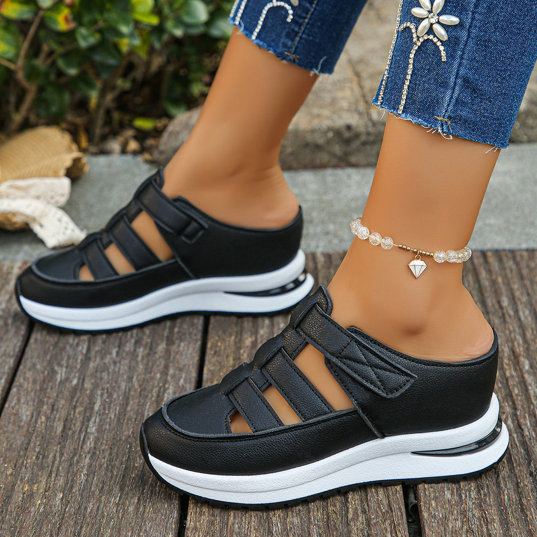 Damen Komfort-Sandalen mit verstellbaren Riemen und ergonomischem Fußbett EB