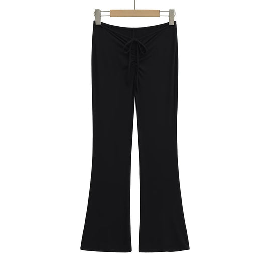 Damen Leggings mit verstellbarem Taillenzug und schickem Flared-Schnitt EB
