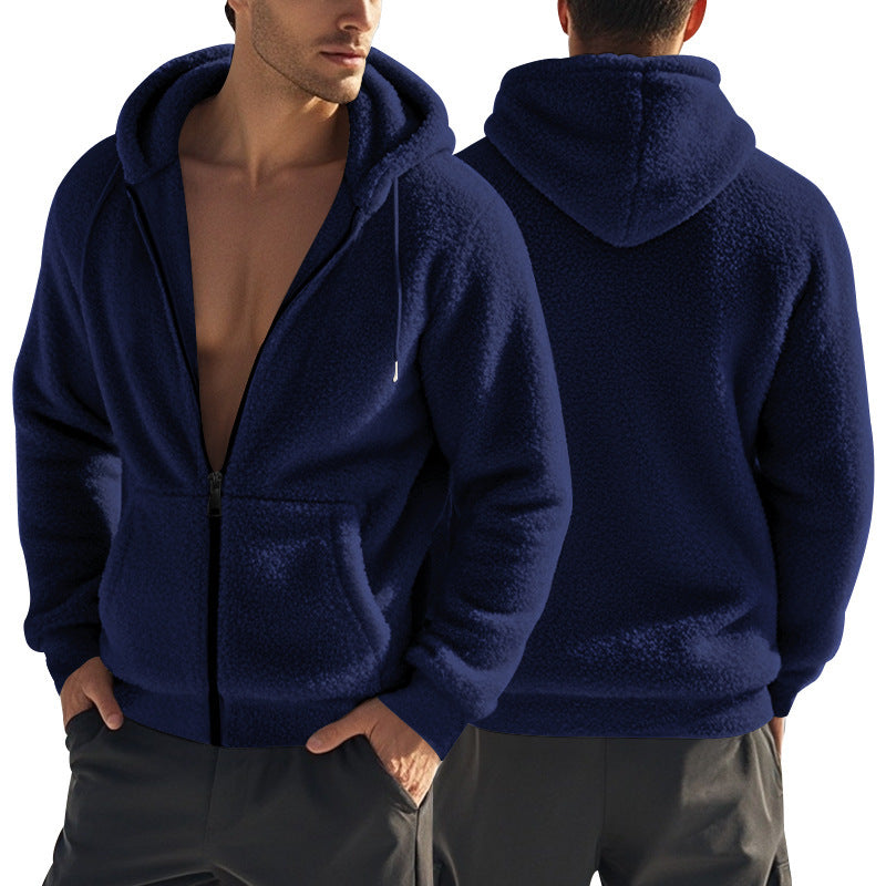 Herren Fleecejacke mit Kapuze und weichem Innensof EB